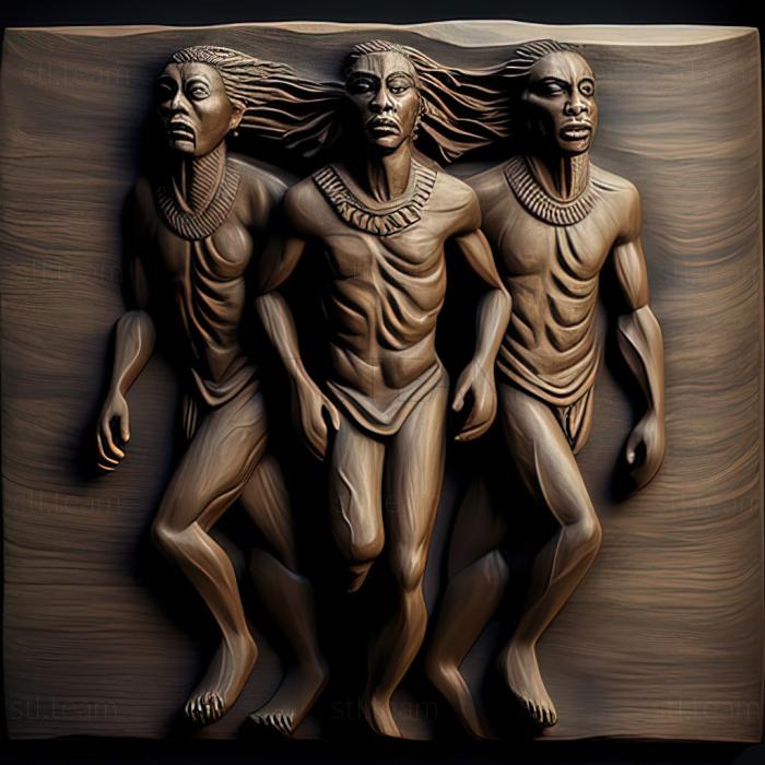 3D model Unknown three toed race Tridactyls (STL)